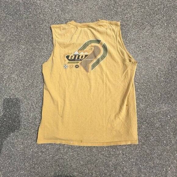 Vintage Delta Pro Weight Busch Gardens Sleeveless Shirt Mens Medium Yellow USA - Picture 5 of 5